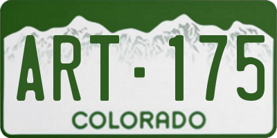 CO license plate ART175