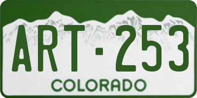 CO license plate ART253