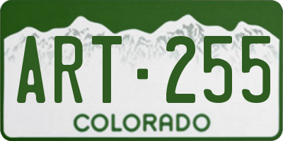 CO license plate ART255