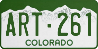 CO license plate ART261