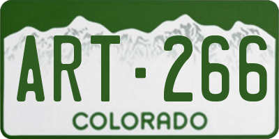CO license plate ART266