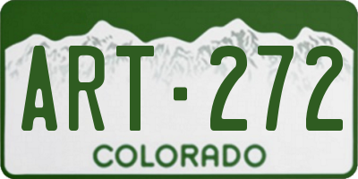 CO license plate ART272