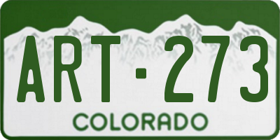 CO license plate ART273
