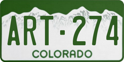 CO license plate ART274