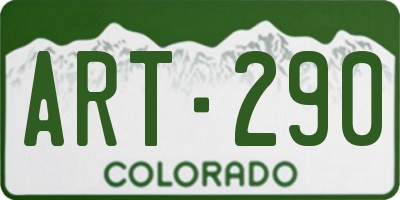 CO license plate ART290