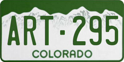 CO license plate ART295