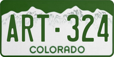 CO license plate ART324