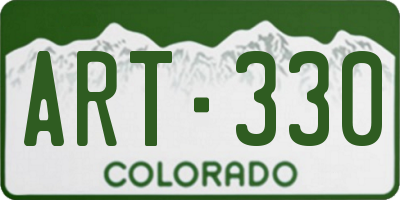 CO license plate ART330