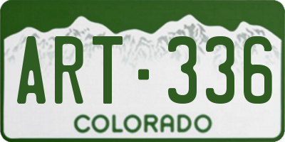 CO license plate ART336