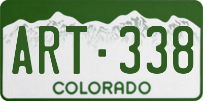 CO license plate ART338