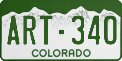 CO license plate ART340