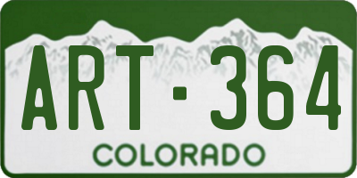 CO license plate ART364