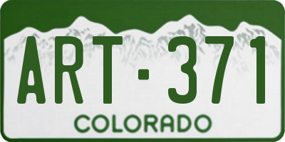 CO license plate ART371