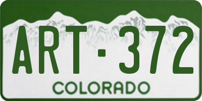 CO license plate ART372