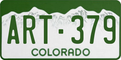 CO license plate ART379