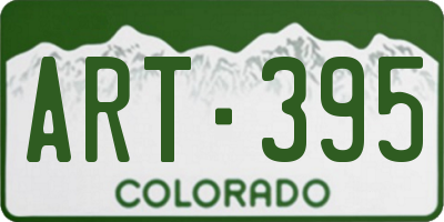 CO license plate ART395