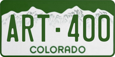 CO license plate ART400