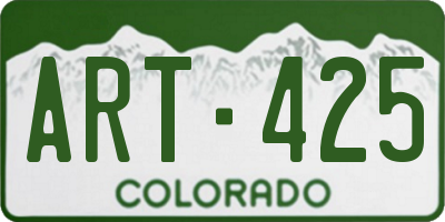 CO license plate ART425