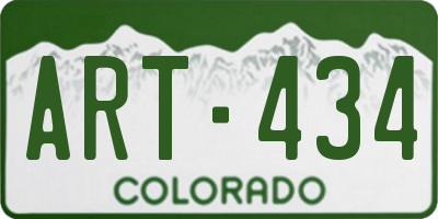 CO license plate ART434