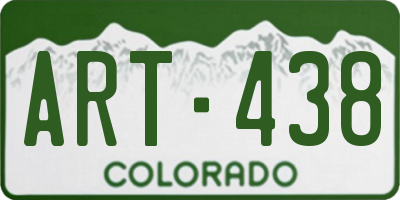 CO license plate ART438