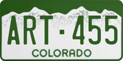 CO license plate ART455