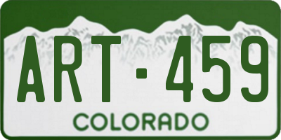 CO license plate ART459