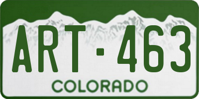 CO license plate ART463