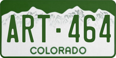 CO license plate ART464