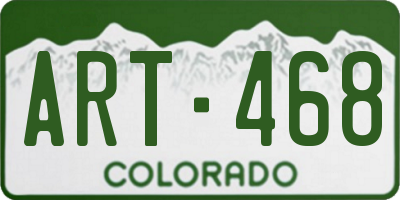 CO license plate ART468