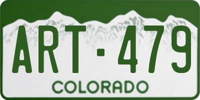 CO license plate ART479