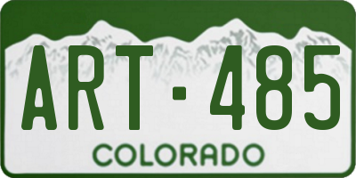 CO license plate ART485