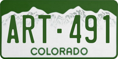 CO license plate ART491