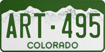 CO license plate ART495