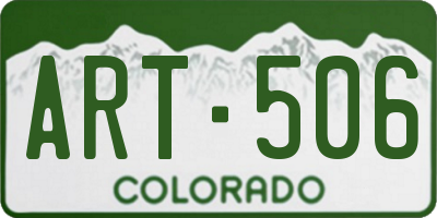 CO license plate ART506