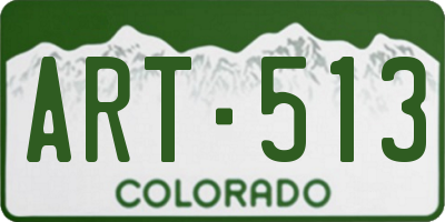 CO license plate ART513