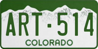 CO license plate ART514