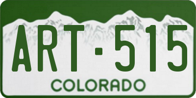 CO license plate ART515
