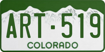 CO license plate ART519
