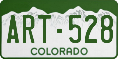 CO license plate ART528