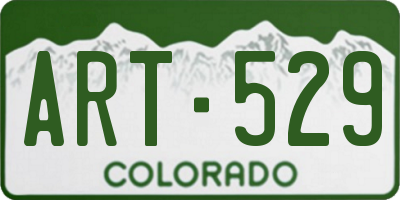 CO license plate ART529