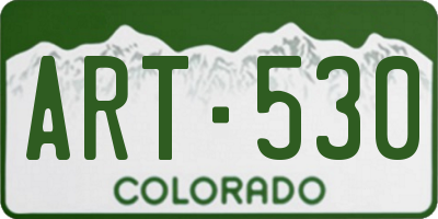 CO license plate ART530