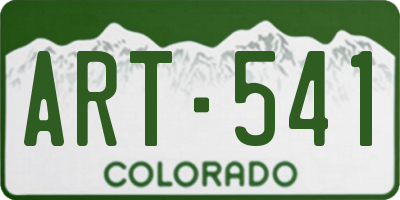 CO license plate ART541