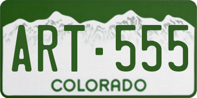CO license plate ART555