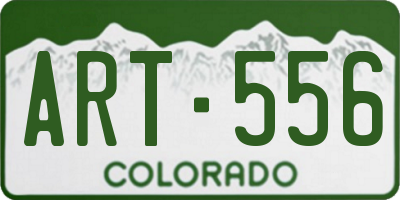 CO license plate ART556