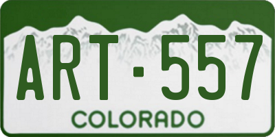 CO license plate ART557