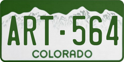 CO license plate ART564