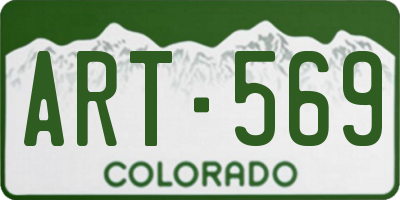CO license plate ART569