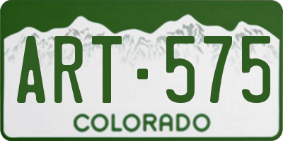 CO license plate ART575