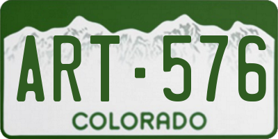 CO license plate ART576