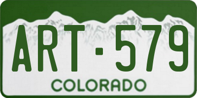 CO license plate ART579